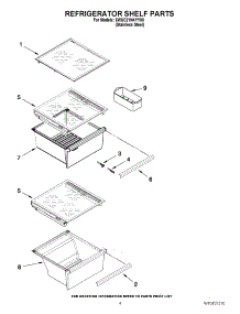 03 - Refrigerator Shelf Parts parts for Whirlpool Refrigerator 6WSC21N4YY00 from AppliancePartsPros.com
