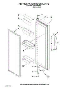 05 - Refrigerator Door Parts parts for Whirlpool Refrigerator 6WSC21N4YY00 from AppliancePartsPros.com