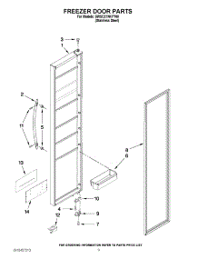 06 - Freezer Door Parts parts for Whirlpool Refrigerator 6WSC21N4YY00 from AppliancePartsPros.com