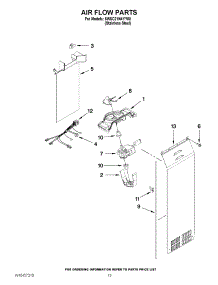 08 - Air Flow Parts parts for Whirlpool Refrigerator 6WSC21N4YY00 from AppliancePartsPros.com