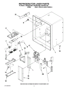 02 - Refrigerator Liner Parts parts for Whirlpool Refrigerator GI6FARXXB05 from AppliancePartsPros.com