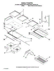 03 - Shelf Parts parts for Whirlpool Refrigerator GI6FARXXY04 from AppliancePartsPros.com