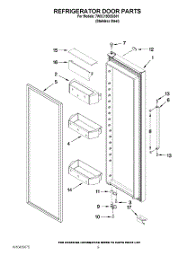 06 - Refrigerator Door Parts parts for Whirlpool Refrigerator 7WSC19D2XS01 from AppliancePartsPros.com