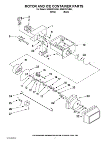 05 - Motor And Ice Container Parts parts for Whirlpool Refrigerator ED5KVEXVB04 from AppliancePartsPros.com
