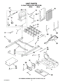 09 - Unit Parts parts for Whirlpool Refrigerator ED5KVEXVB04 from AppliancePartsPros.com
