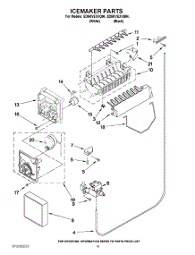 12 - Icemaker Parts parts for Whirlpool Refrigerator ED5KVEXVB04 from AppliancePartsPros.com