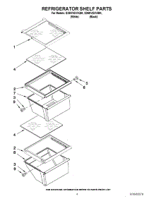 03 - Refrigerator Shelf Parts parts for Whirlpool Refrigerator ED5KVEXVQ04 from AppliancePartsPros.com