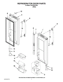 05 - Refrigerator Door Parts parts for Whirlpool Refrigerator GX2FHDXVQ04 from AppliancePartsPros.com