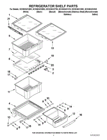 03 - Refrigerator Shelf Parts parts for Whirlpool Refrigerator GC3SHAXVA03 from AppliancePartsPros.com