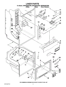 02 - Liner Parts parts for Whirlpool Refrigerator WRF560SMYB00 from AppliancePartsPros.com