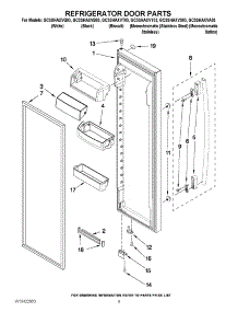 06 - Refrigerator Door Parts parts for Whirlpool Refrigerator GC3SHAXVY03 from AppliancePartsPros.com