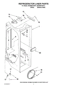 02 - Refrigerator Liner Parts parts for Whirlpool Refrigerator 6GD25DCXHS12 from AppliancePartsPros.com