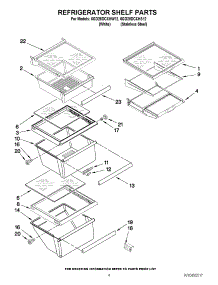03 - Refrigerator Shelf Parts parts for Whirlpool Refrigerator 6GD25DCXHS12 from AppliancePartsPros.com