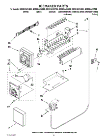 12 - Icemaker Parts parts for Whirlpool Refrigerator GC3SHAXVY03 from AppliancePartsPros.com