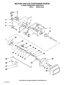 05 - Motor And Ice Container Parts parts for Whirlpool Refrigerator 6GD25DCXHS12 from AppliancePartsPros.com