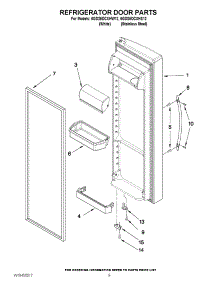 06 - Refrigerator Door Parts parts for Whirlpool Refrigerator 6GD25DCXHS12 from AppliancePartsPros.com