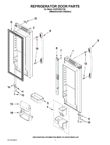 05 - Refrigerator Door Parts parts for Whirlpool Refrigerator GX2FHDXVY06 from AppliancePartsPros.com