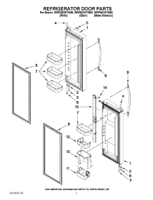 05 - Refrigerator Door Parts parts for Whirlpool Refrigerator WRF560SFYM00 from AppliancePartsPros.com