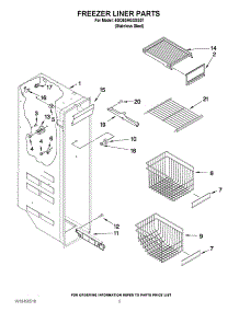 03 - Freezer Liner Parts parts for Whirlpool Refrigerator 6GD5SHGXSS07 from AppliancePartsPros.com