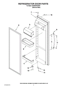 05 - Refrigerator Door Parts parts for Whirlpool Refrigerator 6GD5SHGXSS07 from AppliancePartsPros.com