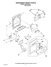 07 - Dispenser Front Parts parts for Whirlpool Refrigerator 6GD5SHGXSS07 from AppliancePartsPros.com
