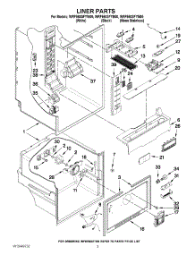 02 - Liner Parts parts for Whirlpool Refrigerator WRF560SFYW00 from AppliancePartsPros.com