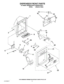 08 - Dispenser Front Parts parts for Whirlpool Refrigerator 6GD25DCXHW12 from AppliancePartsPros.com