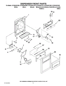 08 - Dispenser Front Parts parts for Whirlpool Refrigerator GC3SHAXVS03 from AppliancePartsPros.com