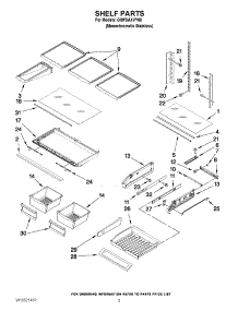 03 - Shelf Parts parts for Whirlpool Refrigerator GI0FSAXVY08 from AppliancePartsPros.com