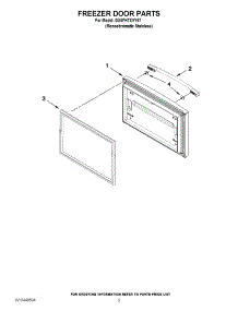 03 - Freezer Door Parts parts for Whirlpool Refrigerator GX5FHTXVY07 from AppliancePartsPros.com