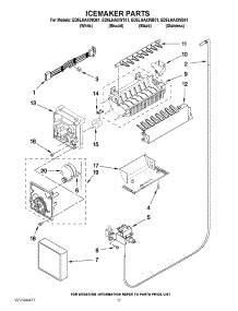 11 - Icemaker Parts parts for Whirlpool Refrigerator ED5LHAXWT01 from AppliancePartsPros.com