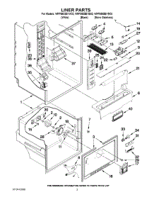 02 - Liner Parts parts for Whirlpool Refrigerator WRF560SEYW00 from AppliancePartsPros.com