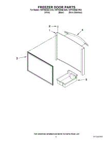 04 - Freezer Door Parts parts for Whirlpool Refrigerator WRF560SEYW00 from AppliancePartsPros.com