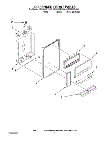 08 - Dispenser Front Parts parts for Whirlpool Refrigerator WRF560SEYW00 from AppliancePartsPros.com