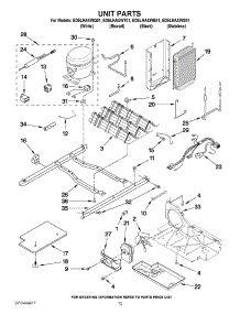10 - Unit Parts parts for Whirlpool Refrigerator ED5LHAXWQ01 from AppliancePartsPros.com