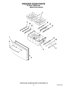 09 - Freezer Door Parts parts for Whirlpool Refrigerator GI0FSAXVY08 from AppliancePartsPros.com