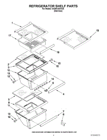 03 - Refrigerator Shelf Parts parts for Whirlpool Refrigerator GS2KVAXVS03 from AppliancePartsPros.com