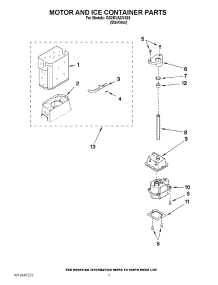 05 - Motor And Ice Container Parts parts for Whirlpool Refrigerator GS2KVAXVS03 from AppliancePartsPros.com