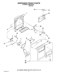08 - Dispenser Front Parts parts for Whirlpool Refrigerator GS2KVAXVS03 from AppliancePartsPros.com