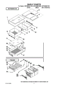 03 - Shelf Parts parts for Whirlpool Refrigerator WRF560SEYM00 from AppliancePartsPros.com