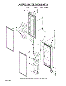 05 - Refrigerator Door Parts parts for Whirlpool Refrigerator WRF560SEYM00 from AppliancePartsPros.com