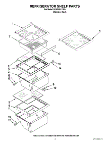 03 - Refrigerator Shelf Parts parts for Whirlpool Refrigerator ED5PVEXVS05 from AppliancePartsPros.com