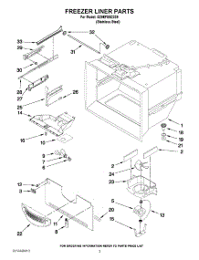 02 - Freezer Liner Parts parts for Whirlpool Refrigerator G20EFSB23S9 from AppliancePartsPros.com