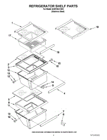 03 - Refrigerator Shelf Parts parts for Whirlpool Refrigerator ED5FHEXVS04 from AppliancePartsPros.com