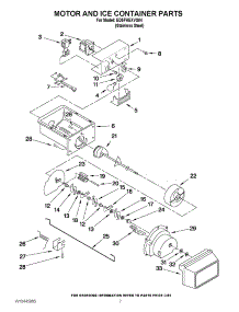 05 - Motor And Ice Container Parts parts for Whirlpool Refrigerator ED5FHEXVS04 from AppliancePartsPros.com
