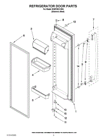 06 - Refrigerator Door Parts parts for Whirlpool Refrigerator ED5FHEXVS04 from AppliancePartsPros.com