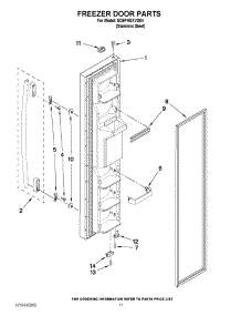 07 - Freezer Door Parts parts for Whirlpool Refrigerator ED5FHEXVS04 from AppliancePartsPros.com
