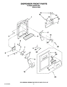 08 - Dispenser Front Parts parts for Whirlpool Refrigerator ED5FHEXVS04 from AppliancePartsPros.com