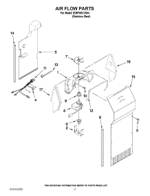 10 - Air Flow Parts parts for Whirlpool Refrigerator ED5FHEXVS04 from AppliancePartsPros.com