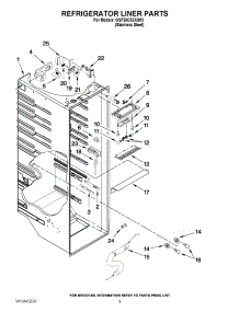 02 - Refrigerator Liner Parts parts for Whirlpool Refrigerator GSF26C5EXS03 from AppliancePartsPros.com
